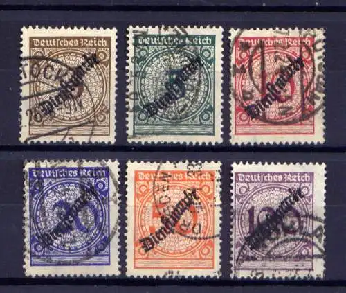 (4308) Deutsches Reich Dienst Nr.99/104        O  gestempelt