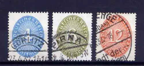 (4314) Deutsches Reich Dienst Nr.127/9        O  gestempelt