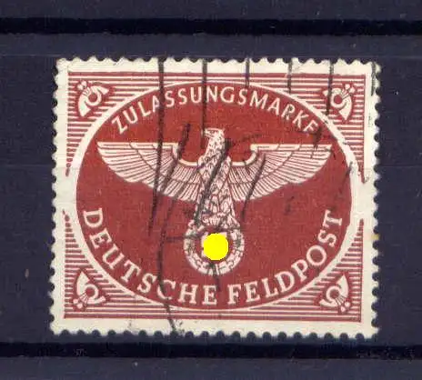 (4335) Deutsches Reich Feldpost Nr.2 A        O  gestempelt
