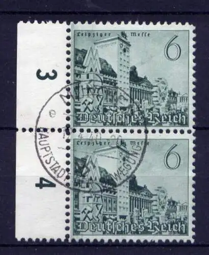 (4345) Deutsches Reich Nr.740 Paar Rand        O  gestempelt