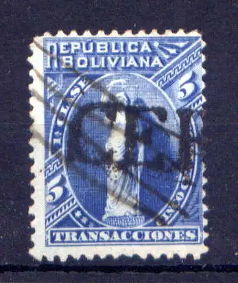 (305) Bolivien Stempelmarke Nr.6        O  gestempelt