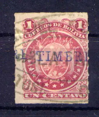 (306) Bolivien Stempelmarke Nr.9        O  gestempelt
