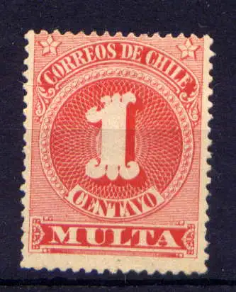 (374) Chile Porto Nr.34        (*)  ohne Gummierung