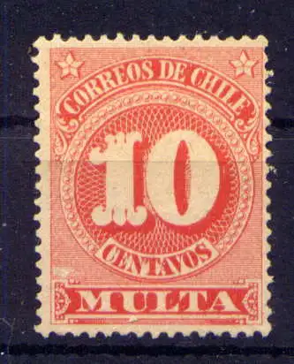 (376) Chile Porto Nr.37        (*)  ohne Gummierung