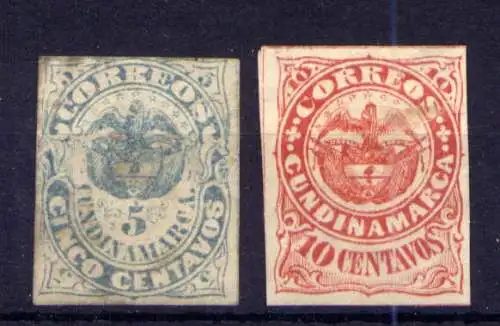 (748) Kolumbien Cundinamarca Nr.1/2        (*)  ohne Gummierung