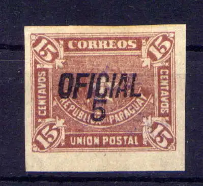 (057) Paraquay Dienst Nr.19          (*)  ohne Gummierung