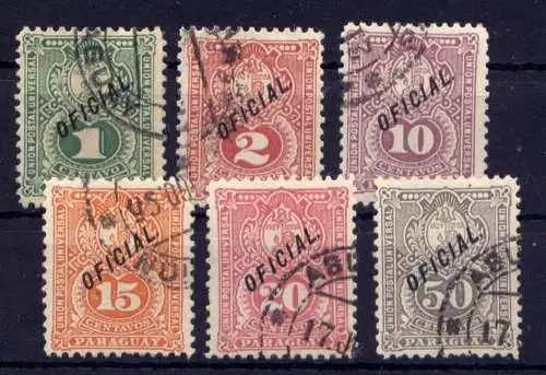 (058) Paraquay Dienst ex.Nr.27/34          O  gestempelt