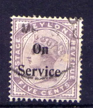 (142) Ceylon Dienst Nr.5          O  gestempelt
