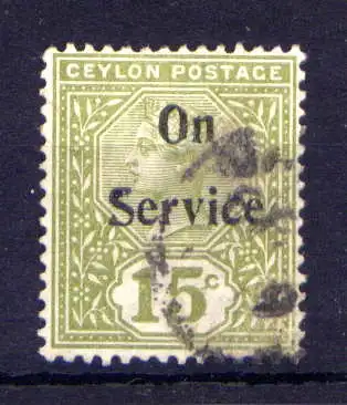 (143) Ceylon Dienst Nr.6          O  gestempelt