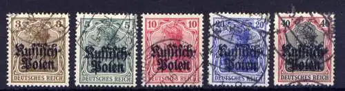 (017) Deutsche Post in Polen Nr.1/5          O  gestempelt