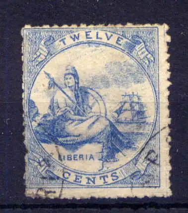 (001) Liberia Nr.5          O  gestempelt