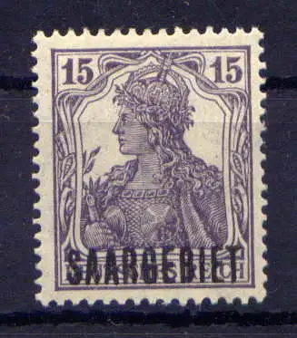 (285) Saargebiet Nr.34         *  ungebraucht