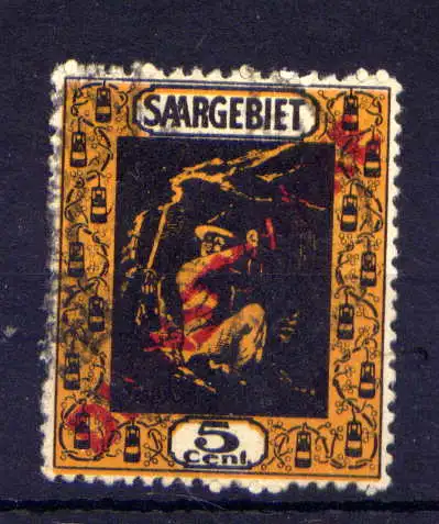 (317) Saargebiet Dienst Nr.2         O  gestempelt
