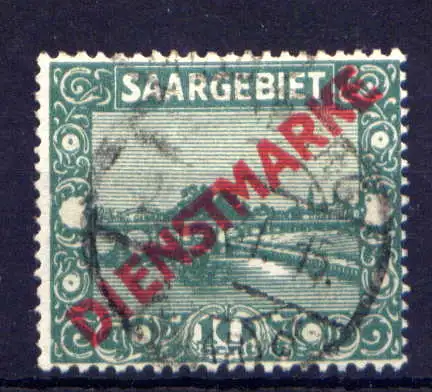 (318) Saargebiet Dienst Nr.3         O  gestempelt