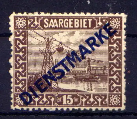 (320) Saargebiet Dienst Nr.4         *  ungebraucht
