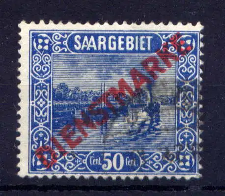 (324) Saargebiet Dienst Nr.9         O  gestempelt