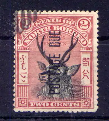 (010) Nord-Borneo Porto Nr.9            O  gestempelt