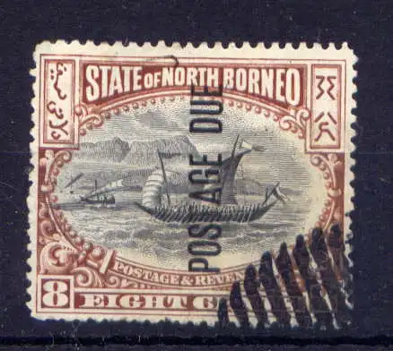 (013) Nord-Borneo Porto Nr.13            O  gestempelt
