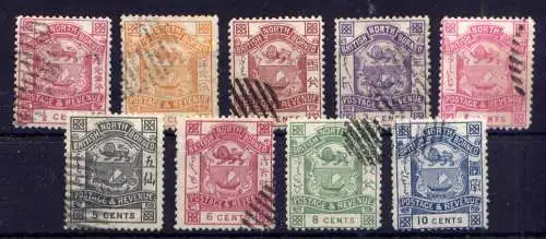 (017) Nord-Borneo Nr.25/33            O  gestempelt
