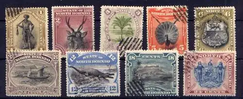 (018) Nord-Borneo Nr.49/57            O  gestempelt