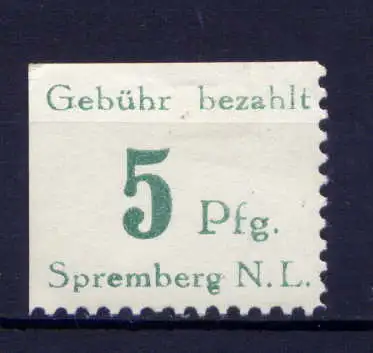 (193) Lokalausgabe Spremberg  Nr.9 B                   *  ungebraucht