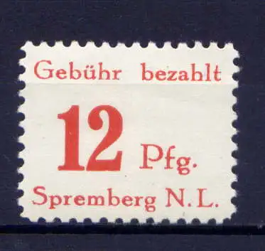 (195) Lokalausgabe Spremberg  Nr.12 A                   **  postfrisch