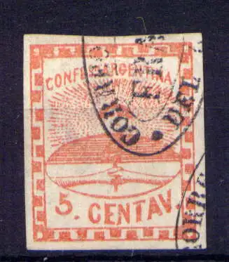 (529) Argentinien Nr.4      O  gestempelt