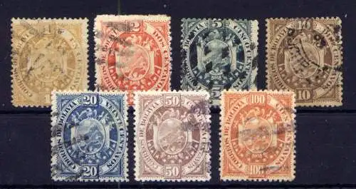 (318) Bolivien Nr.38/44 II        O  gestempelt