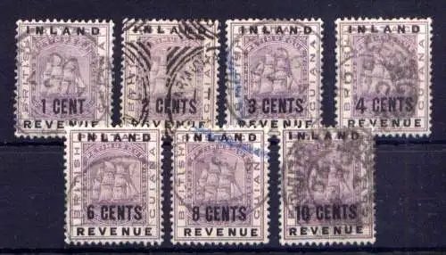 (120) Britisch - Guayana Nr.65/71             O  gestempelt