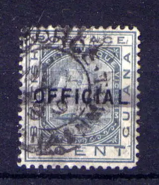 (134) Britisch - Guayana Dienst Nr.6             O  gestempelt