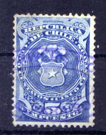 (390) Chile Stempelmarke Nr.3             O  gestempelt