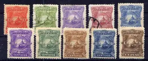 (243) El Salvador Nr.36/45              O  gestempelt + *  ungebraucht + (*)  ohne Gummierung