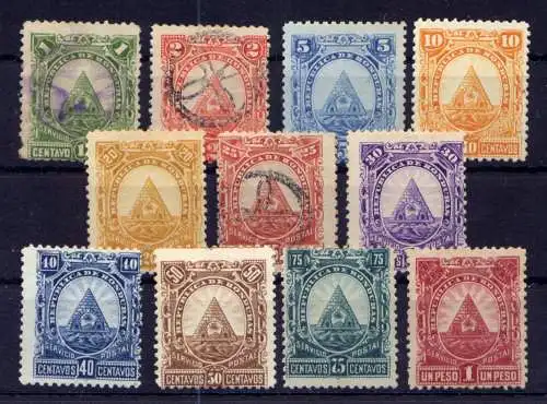 (005) Honduras Nr.22/32                 O  gestempelt + (*)  ohne Gummierung