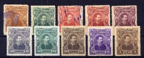 (006) Honduras Nr.34/43                 O  gestempelt + *  ungebraucht + (*)  ohne Gummierung