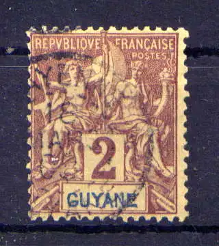 (007) Französich - Guayana Nr.30          O  gestempelt