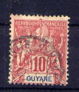 (015) Französich - Guayana Nr.44          O  gestempelt