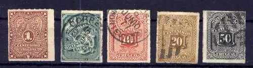 (210) Uruguay Nr.37/44          O  gestempelt + (*)  ohne Gummierung