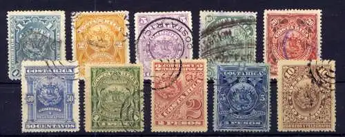 (158) Costa Rica Nr.29/38          O  gestempelt