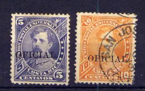 (162) Costa Rica Dienst Nr.6/7          O  gestempelt