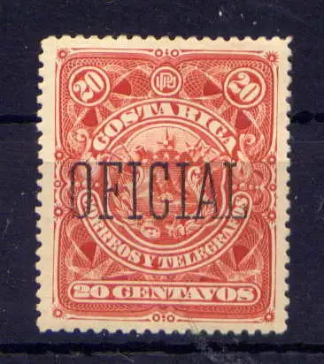 (165) Costa Rica Dienst Nr.18          *  ungebraucht 