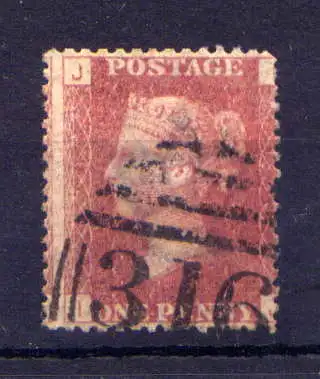 (1692) Großbritannien Nr.16 Platte:173        O  gestempelt