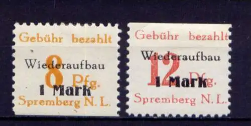 (237) Lokalausgabe Spremberg  Nr.17/8 A                   *  ungebraucht