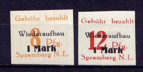 (239) Lokalausgabe Spremberg  Nr.17/8 B                   *  ungebraucht