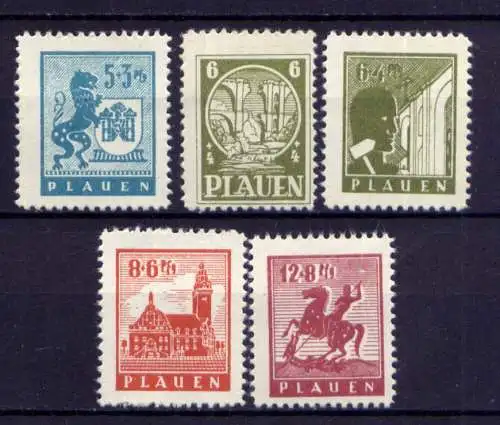 (271) Lokalausgabe Plauen  Nr.1/5                   **  postfrisch