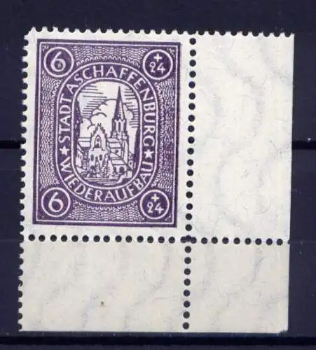 (277) Lokalausgabe Aschaffenburg  Nr.I A y                   **  postfrisch / Eckrand