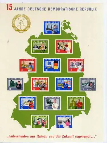 (33004b) DDR Block 19              (*)   postfrisch ohne Gummierung