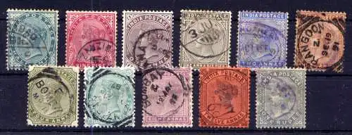 (423) Britisch-Indien Nr.31/41        O  gestempelt