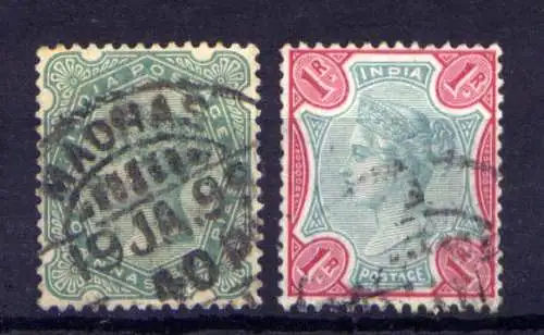(425) Britisch-Indien Nr.43/4        O  gestempelt