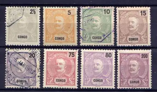 (006) Portugiesisch Kongo ex.Nr.14/25                   *  ungebraucht + O  gestempelt