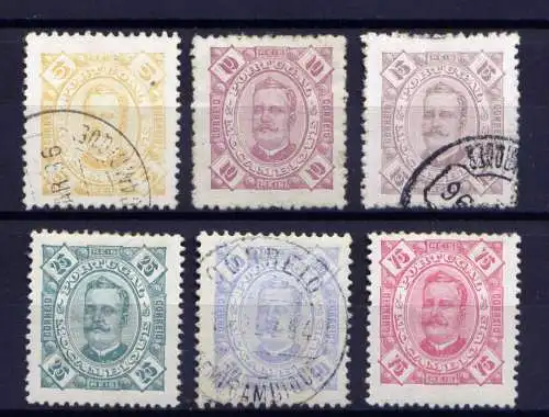 (011) Mocambique ex.Nr.29/35                   *  ungebraucht + O  gestempelt + (*)  ohne Gummierung